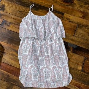 Pink paisley knee length dress